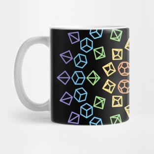 Mandala Rainbow Polyhedral Dice Mug